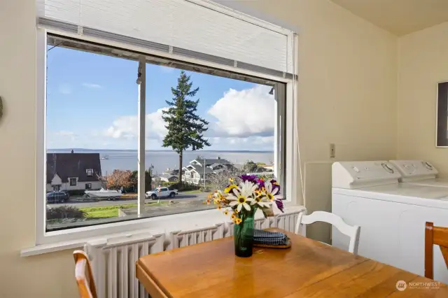 Looking from the informal dining room off the kitchen.