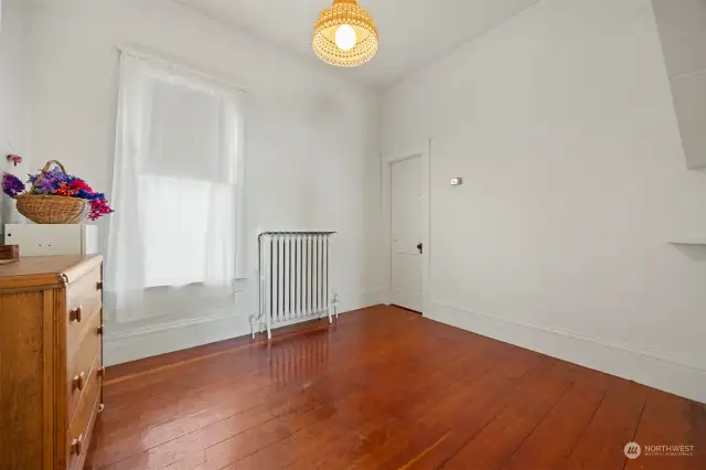 The second bedroom has a walk-in closet.