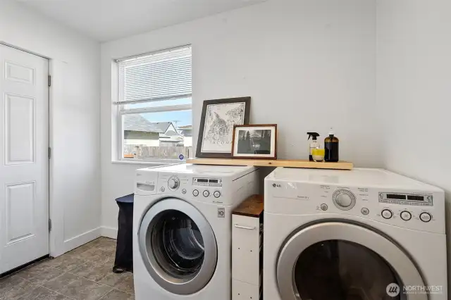 Designated laundry area is a win!