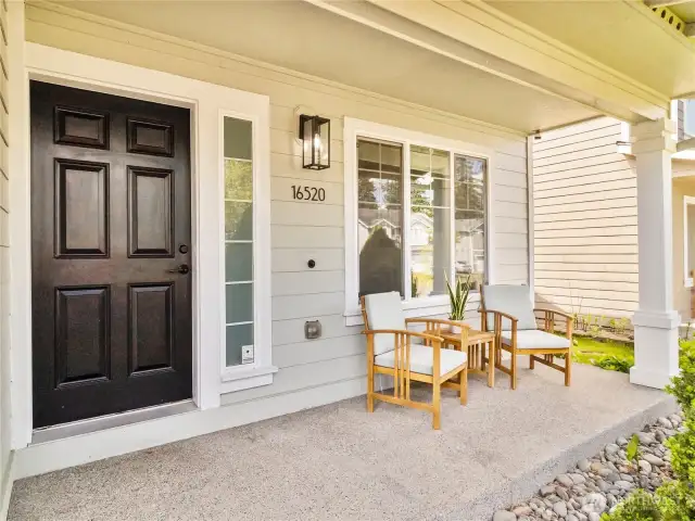 Inviting entry porch.