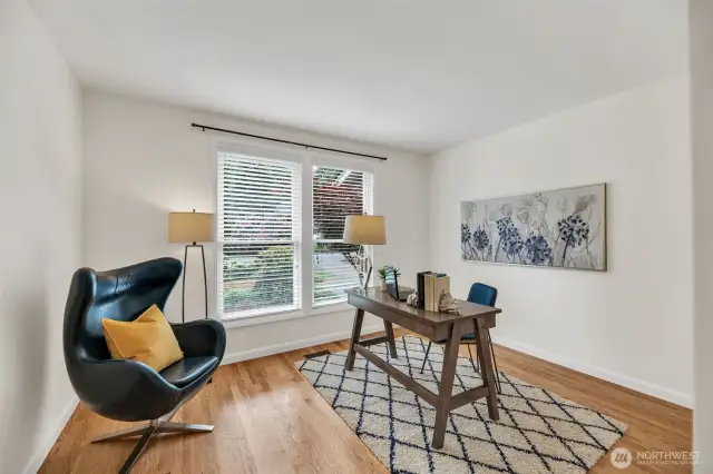 Fourth main level bedroom doubles as perfect home office