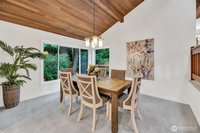 Elegant formal dining room is a lovely space for dining with family and friends