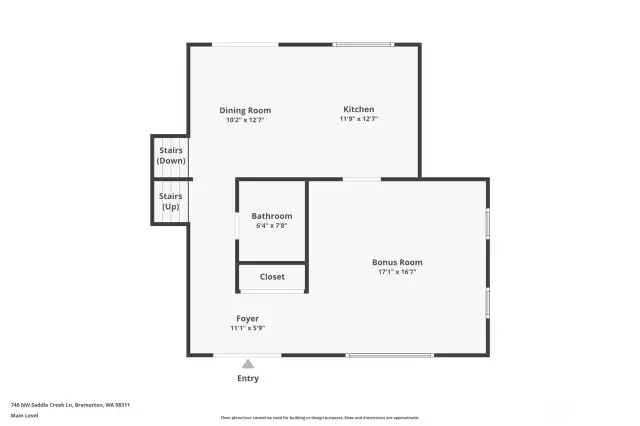 Main Entry Level Floorplan