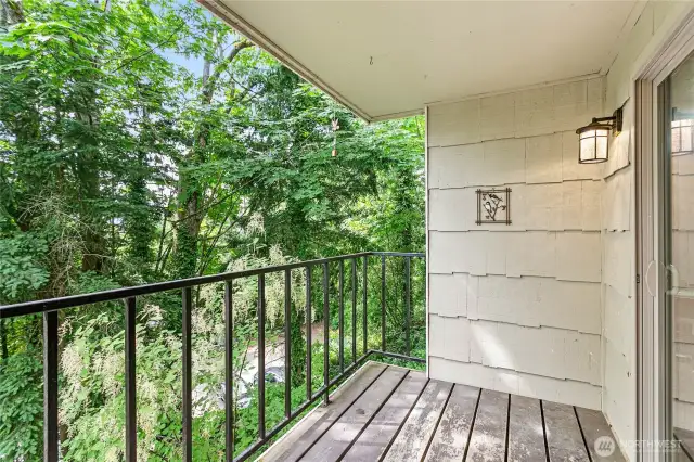 Covered balcony for those rainy days.