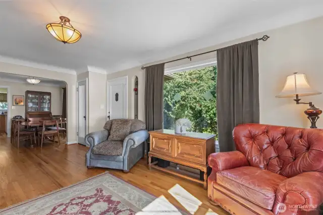 View from the living room to dining room.