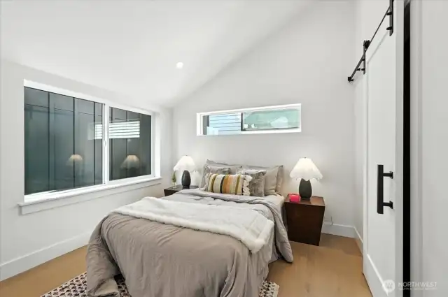 2nd Bedroom with vaulted ceilings