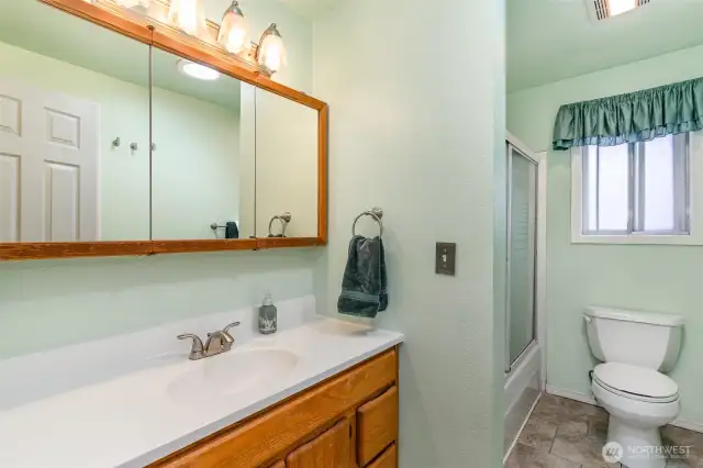 Upstairs main floor full bathroom.