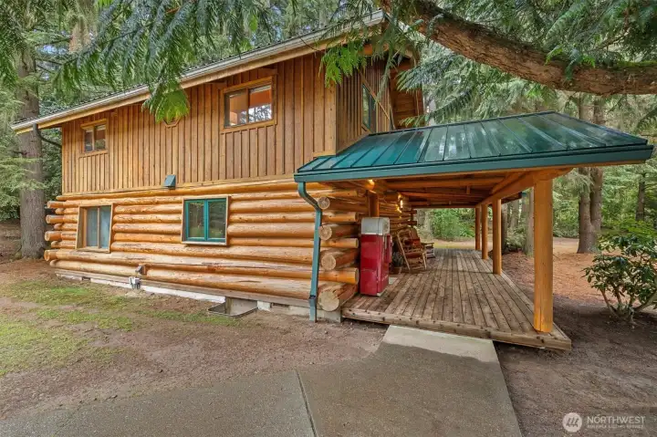 Inviting Covered Front Porch.