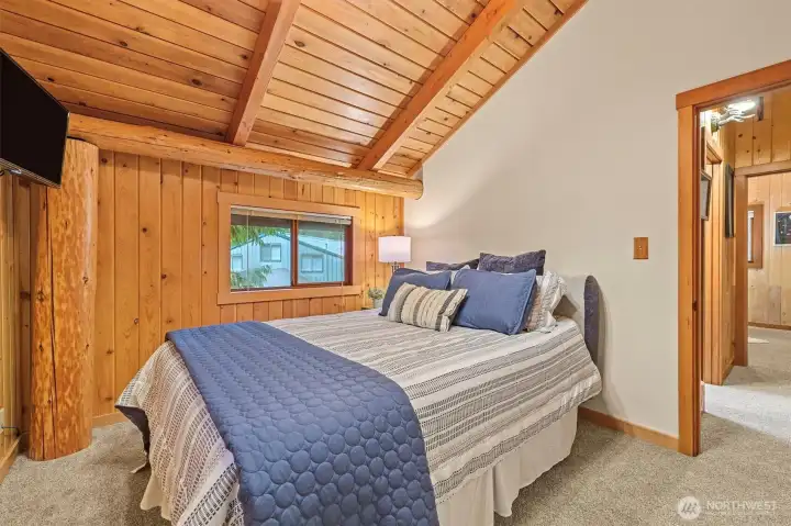 Primary Bedroom with Soaring Ceiling!