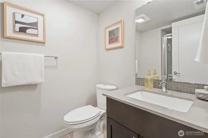 Lower floor full bathroom.