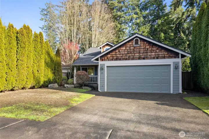Quiet dead end street and 2 car garage offers plenty of parking.