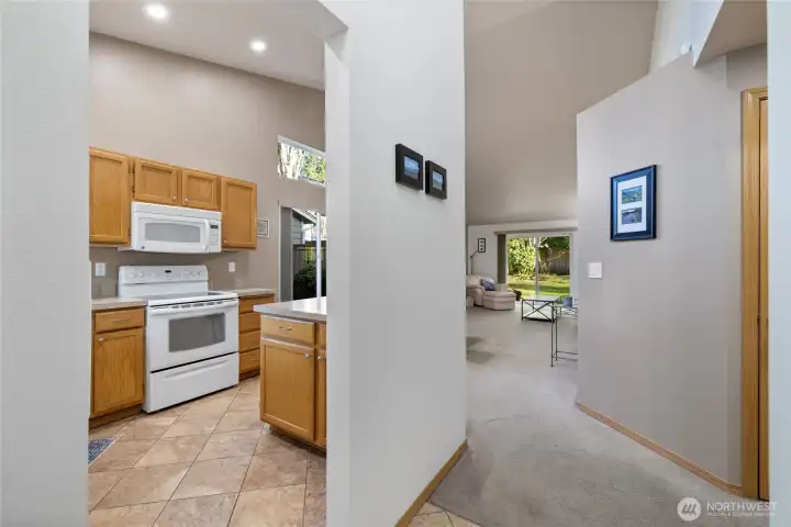 Immediately enter into a clean and inviting space as soon as you open the door!