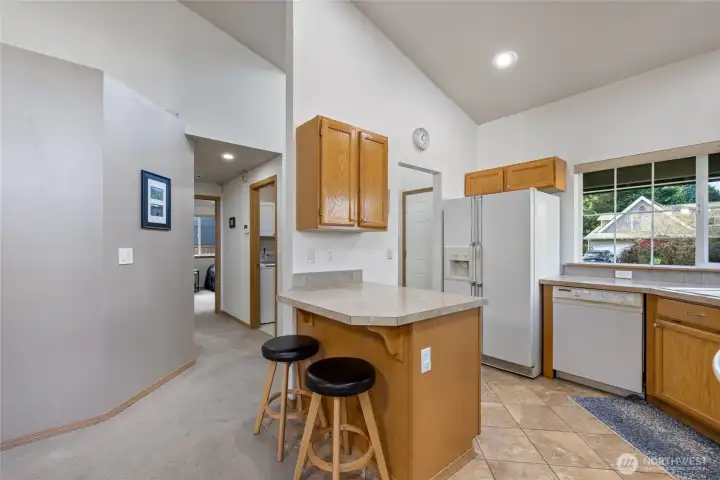 An open concept that seamlessly blends the spaces together.