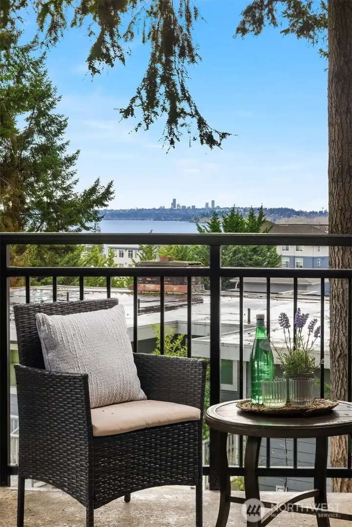Views of Lake Washington from Private Deck