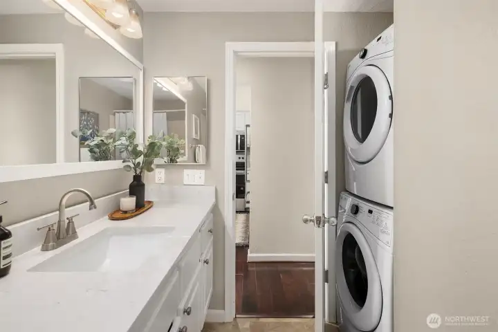 In unit washer and dryer