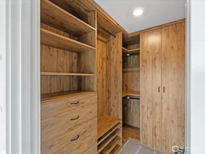 Primary bedroom closet.