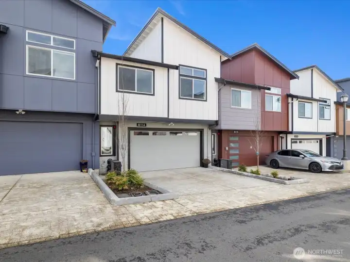 2 car garage + driveway parking.