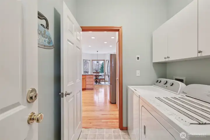 Laundry area conveniently located within the home.
