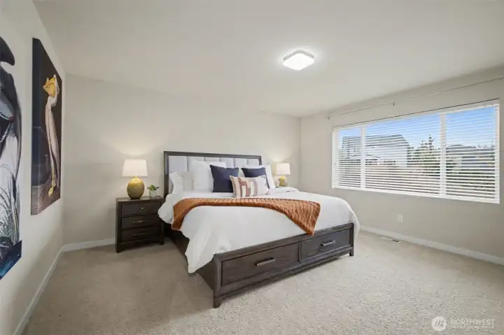 Primary Suite overlooking huge backyard