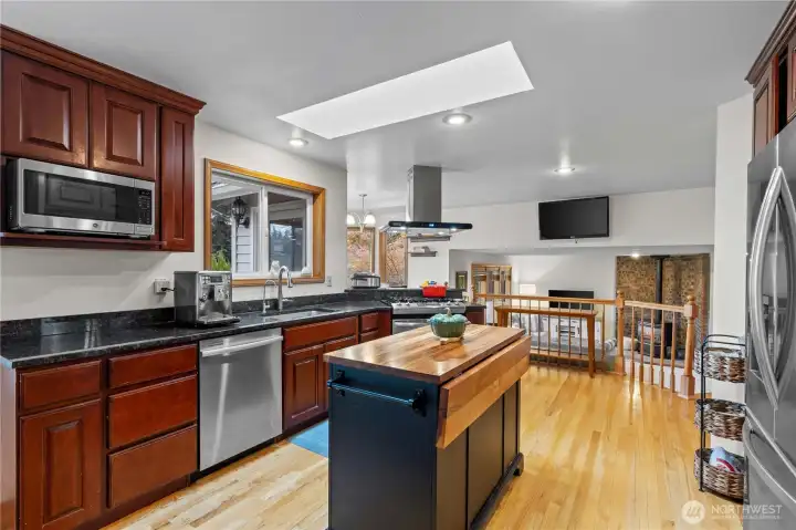 Kitchen to the family room...nice and open