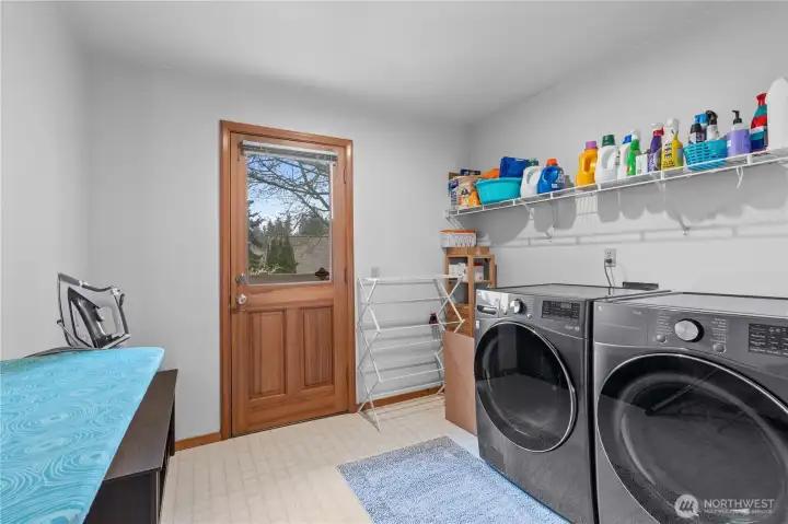 Lower level utility room with plenty of space
