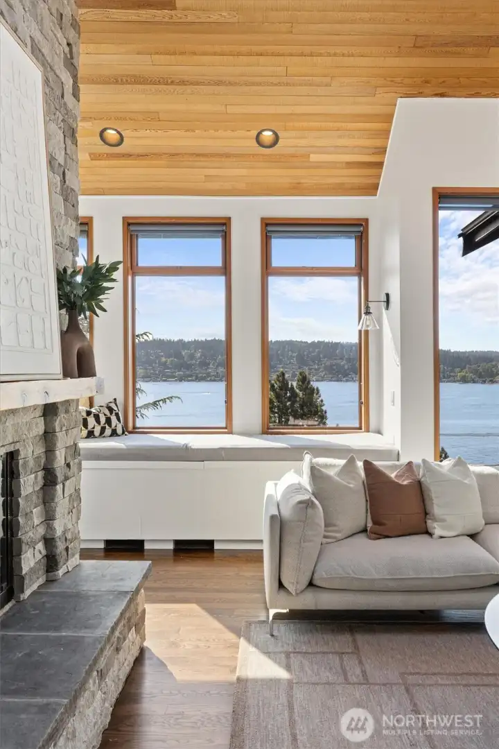 A cozy corner to soak in the every changing views of the lake.