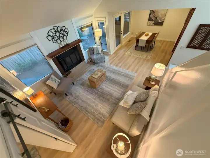 Top view of Living & Dining Rooms