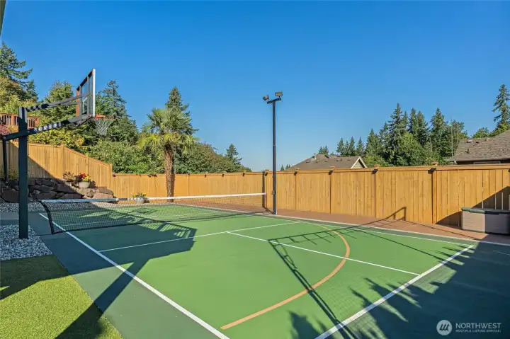 Amazing Sport Court - ready for everything but especially Pickle Ball and Hoops