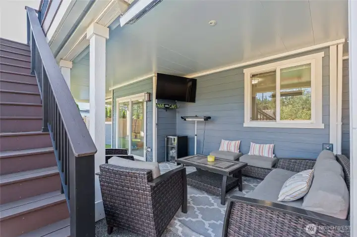 Hot Tub in Covered area