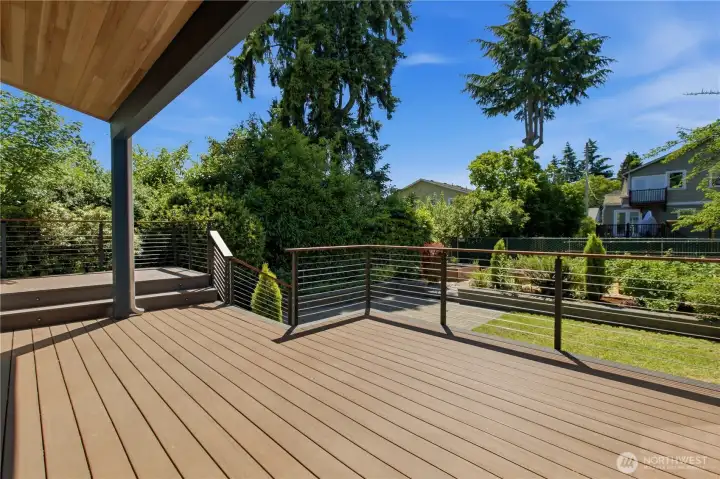 Rear deck.