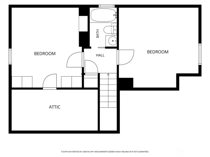 Upper level floorplan