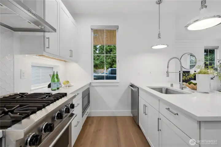 High-end Viking appliances in the kitchen.