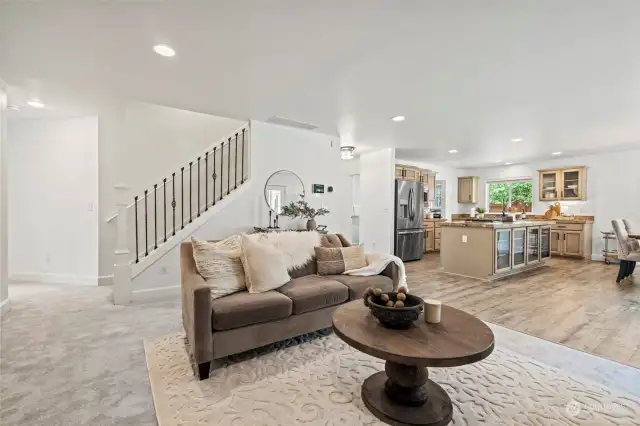 Desirable open concept living area