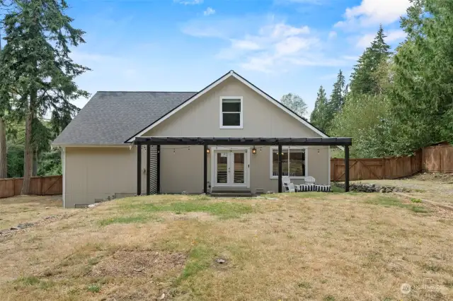 Expansive covered patio extends your living space outdoors