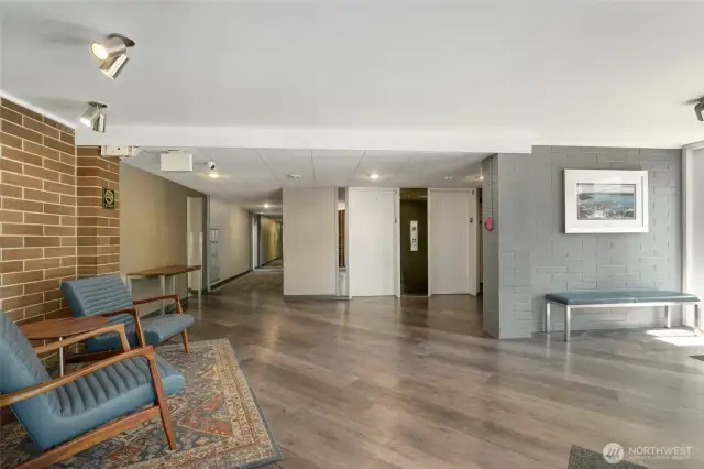 Main floor lobby.  Newly updated.