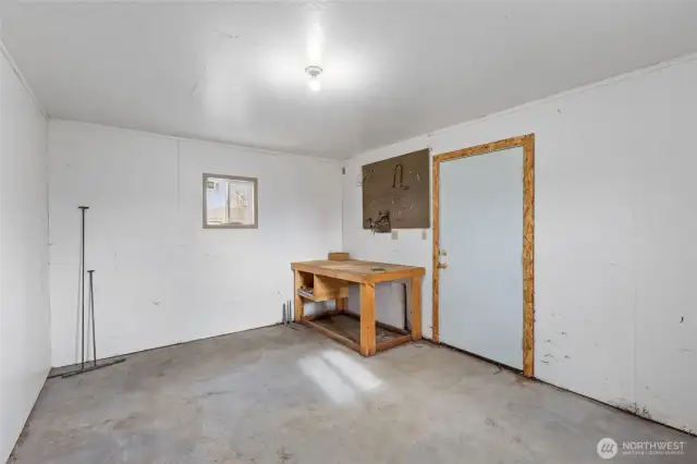 Inside of back shed