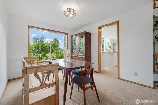 Formal dining room off the kitchen.