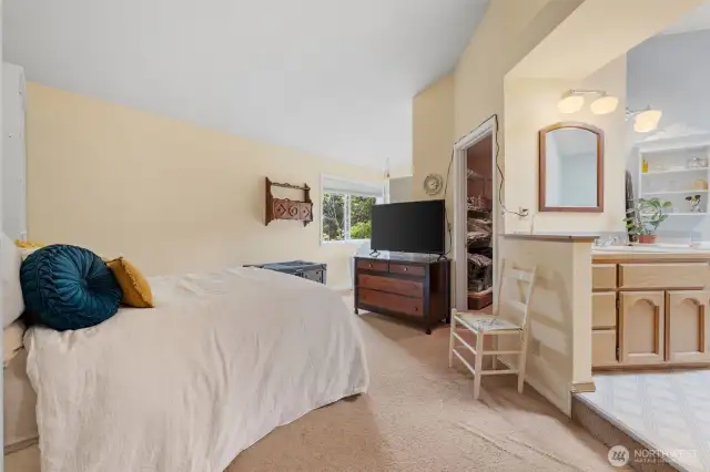Spacious primary bedroom