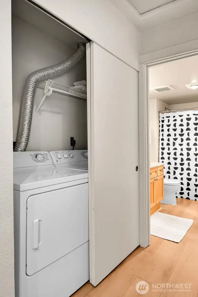 In-unit laundry, too!