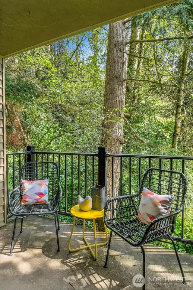 Sip your morning coffee & listen to the birdsong.