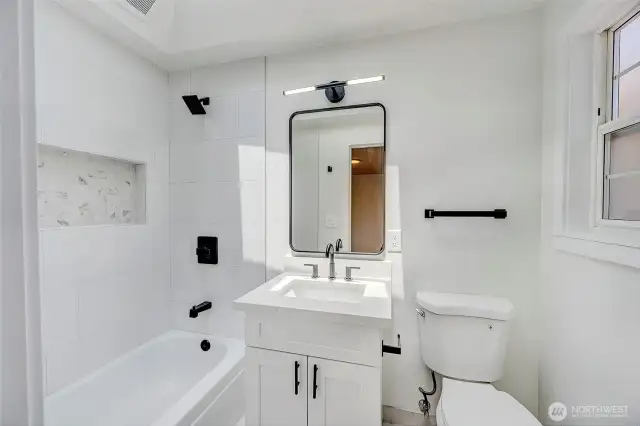 Bathroom connected to master bedroom