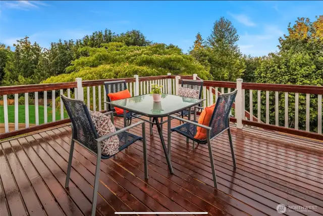 Deck off kitchen.