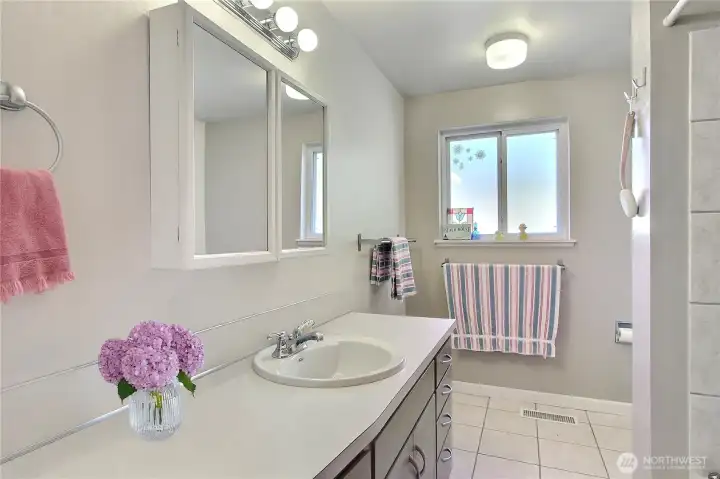Main bath. Picture does not reflect owners personal items.