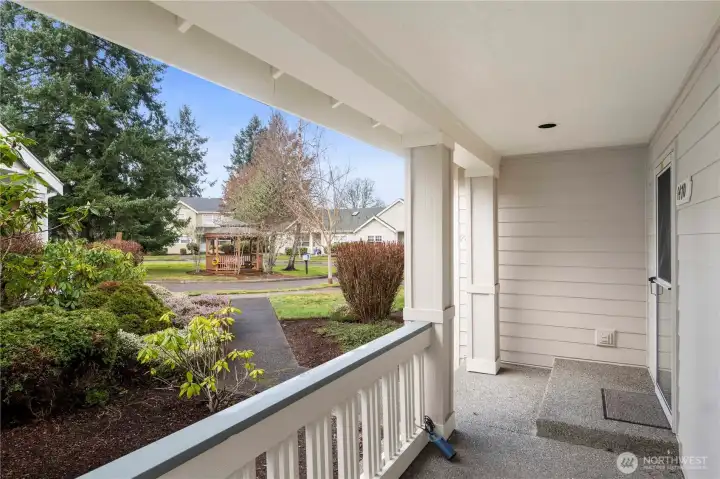 Large covered porch you can enjoy year round.