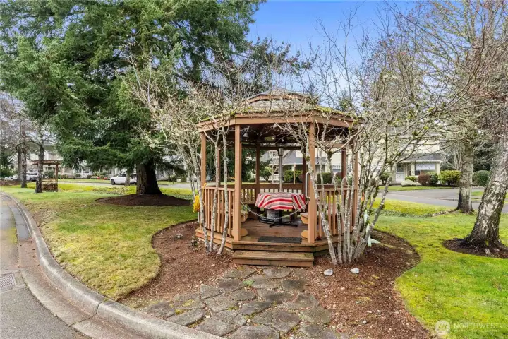 Community park and gazebo in the front of your unit