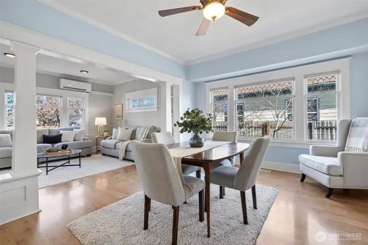 Beautiful original Craftsman details bring warmth and timeless appeal.