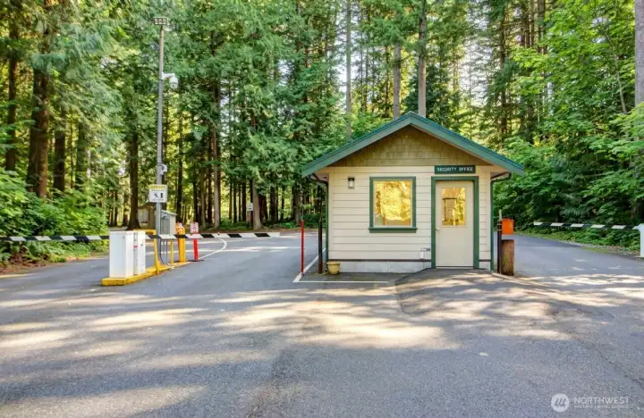 Security gate at entrance