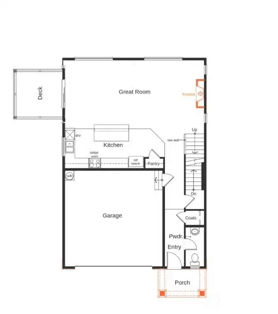 Plan layout, not actual home