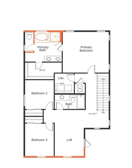 Plan layout, not actual home