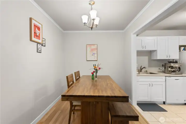 Dedicated dining area.